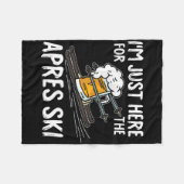 Apres Ski Funny Skier Winter Skipass Fleecedecke (Vorderseite (Horizontal))