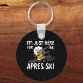Apres Ski Funny Skier Winter Skipass Schlüsselanhänger (Vorderseite)