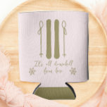 Apres Ski Funny Winter Bachelorette Dosenkühler<br><div class="desc">Diese lustigen Bachelorette können Coolers auf der einen Seite "es ist alles abwärts von hier" lesen und auf der anderen Seite Platz für einen Namen haben. Ideal für Apres Ski oder Winter Junggeselinnen-Abschiede. Finden Sie passende Party-Artikel in meinem Shop.</div>