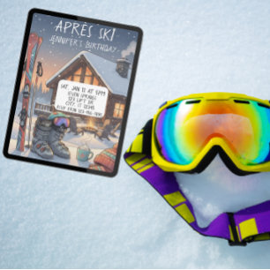 Après-Ski-Geburtstagsfeier Einladung
