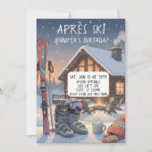 Après-Ski-Geburtstagsfeier Einladung (Vorderseite)