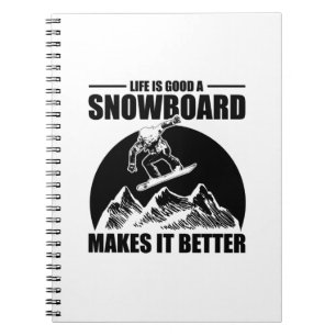 Apres-ski-Geschenk Snowboard Snowboarder Winter Notizblock