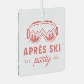 Apres ski girls party pink aesthetic ornament aus metall (Vorderseite Rechts)