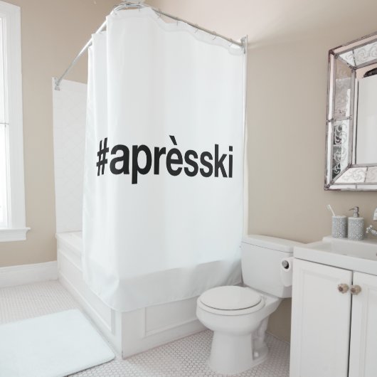 APRES SKI Hashtag Duschvorhang (Beispiel)