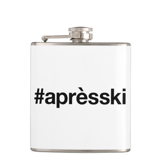 APRES SKI Hashtag Flachmann (Vorderseite)