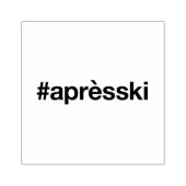 APRES SKI Hashtag Gummistempel (Prägung)