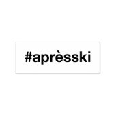 APRES SKI Hashtag Gummistempel (Prägung)
