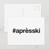 APRES SKI Hashtag Postkarte (Vorne/Hinten)