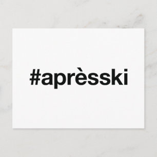 APRES SKI Hashtag Postkarte
