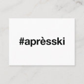 APRES SKI Hashtag Visitenkarte (Vorderseite)