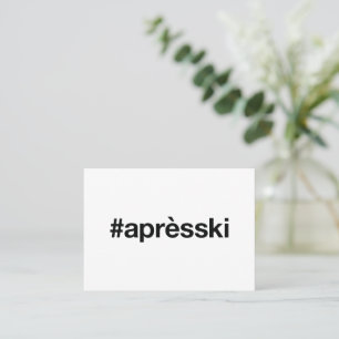 APRES SKI Hashtag Visitenkarte