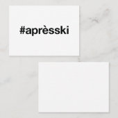 APRES SKI Hashtag Visitenkarte (Vorne/Hinten)