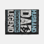 Aprés-ski Husband Vater Snowboarden Legend Snowboa Fleecedecke (Vorderseite (Horizontal))
