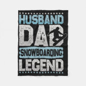 Aprés-ski Husband Vater Snowboarden Legend Snowboa Fleecedecke (Vorderseite)