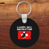 Apres Ski Instructor Party Fun Outfit Wintersport  Schlüsselanhänger (Vorderseite)