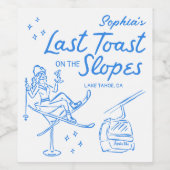Apres Ski Junggeselinnen-Abschied Favoriten letzte Weinetikett (Einzelnes Label)