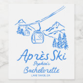 Apres Ski Junggeselinnen-Abschied Favoriten Weinetikett (Einzelnes Label)