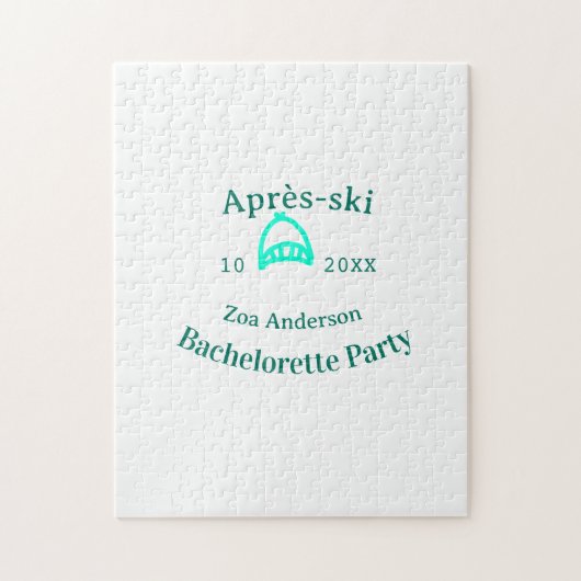 Après-Ski-Junggesellinnen-Abschiedstour turquoise  Puzzle (Vertikal)