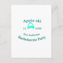 Après-Ski-Junggesellinnenabschied Türkis Hut Name 