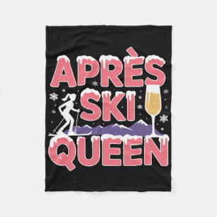Apres Ski Königin Skifahren Snowboarden Skifahrer Fleecedecke