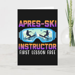 Apres-Ski-Lehrer Erste Lektion Kostenlos Lustiger Karte