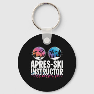 Après-Ski-Lehrer Erste Lektion Lustiger Ski Skifah Schlüsselanhänger
