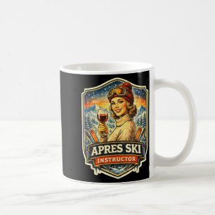 Apres Ski-Lehrer lustig Skifahren vintage Damen Kaffeetasse