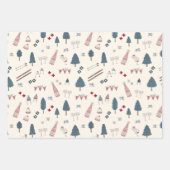 Apres Ski Lover Winter Pink Champagne Geschenkpapier Set (Vorderseite)