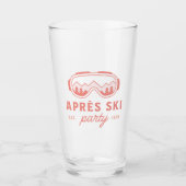 Apres-Ski-Mädchen-Party rosa Glas (Vorderseite)