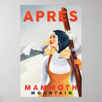 "Apres Ski Mammoth Mountain" Cooles Retro Skifahre