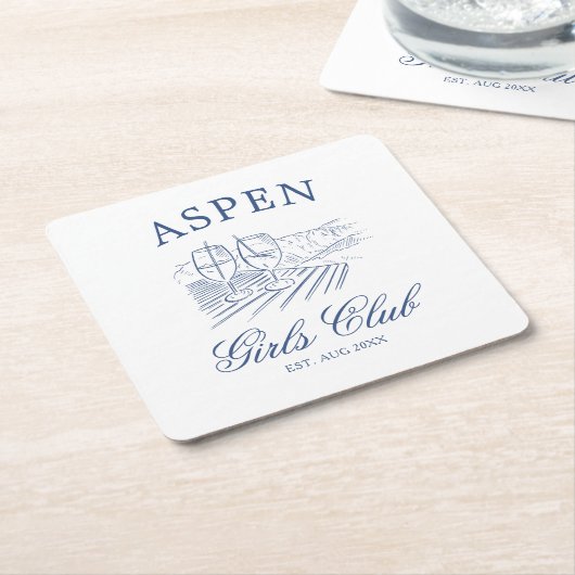 Après Ski mit der Braut zum Bach Weekend Rechteckiger Pappuntersetzer (angewinkelt)