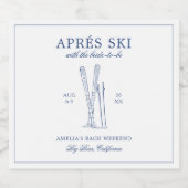 Après Ski mit der Braut zum Bach Weekend Schaumweinetikett (Einzelnes Label)