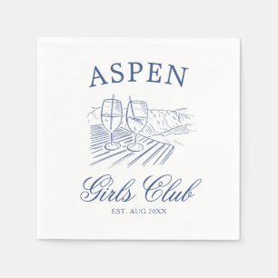 Après Ski mit der Braut zum Bach Weekend Serviette