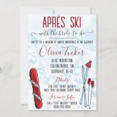 Apres Ski mit der Bride-to-be! Ski Bachelorette Einladung (Vorderseite)