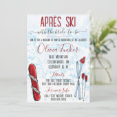 Apres Ski mit der Bride-to-be! Ski Bachelorette Einladung (Stehend Vorderseite)