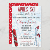 Apres Ski mit der Bride-to-be! Ski Bachelorette Einladung (Vorne/Hinten)