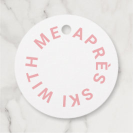 Après Ski mit mir Rosa Junggeselinnen-Abschied Geschenkanhänger