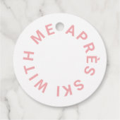 Après Ski mit mir Rosa Junggeselinnen-Abschied Geschenkanhänger (Rückseite)