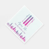 Apres Ski Neon Winter Junggeselinnen-Abschied Serviette (Ecke)