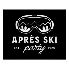 Après-Ski-Party-Berghütte-Winter-Schnee-Reise Poster