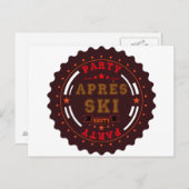 Apres Ski Party Logo Einladungspostkarte (Vorne/Hinten)
