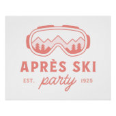 Apres ski party skiing girls night pink aesthetic poster (Vorderseite)
