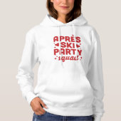 Apres ski party squad holiday red aesthetic hoodie (Vorderseite)