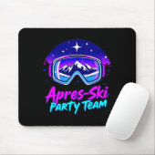 Apres-Ski-Party-Vibes – schneebedeckte Bergnachtle Mousepad (Mit Mouse)