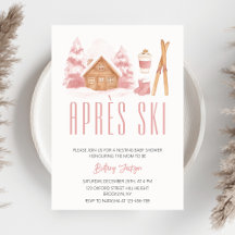 Apres Ski Pink Winter Nesting Baby Dusche