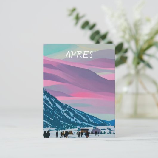 Apres Ski Postkarte (Stehend Vorderseite)