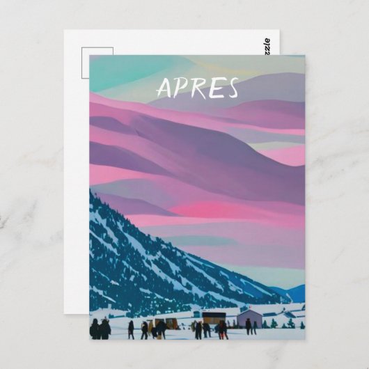 Apres Ski Postkarte (Vorne/Hinten)