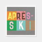 Après-ski Retro-Skier-Farbblock Serviette (Vorderseite)