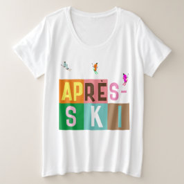 Après-ski Retro Skiers - Farbblock Große Größe T-Shirt