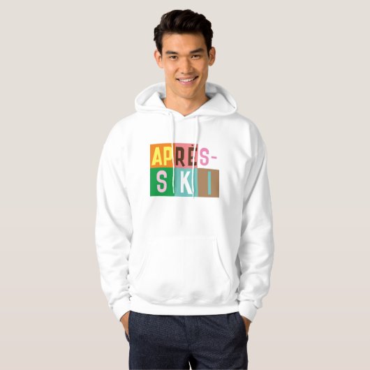 Après-ski Retro Skiers - Farbblock Hoodie (Vorne ganz)